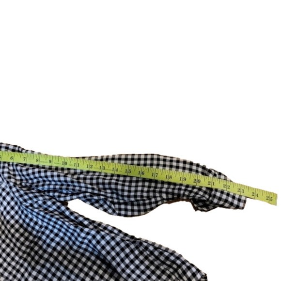 Jones New York checker print button down top with front tie size S - Picture 9 of 9